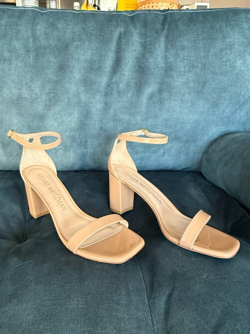 Stuart Weitzman Nudistcurve  Block Heeled Sandal Nude - Picture 4 of 8